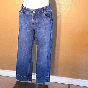 Blk white Jeans croped